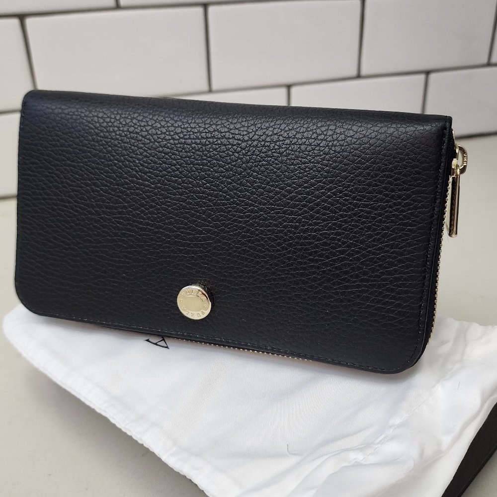 NWT FURLA BLACK LEATHER wallet